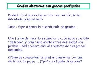 grafos aleatorios con grados prefijados
