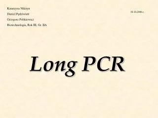 long pcr