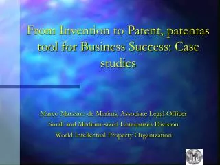 from invention to patent patentas tool for business success case studies