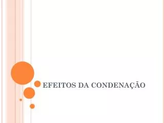 efeitos da condena o