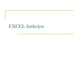 excel funkcijos
