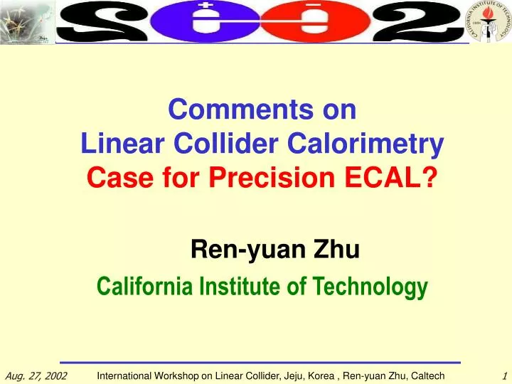 comments on linear collider calorimetry case for precision ecal