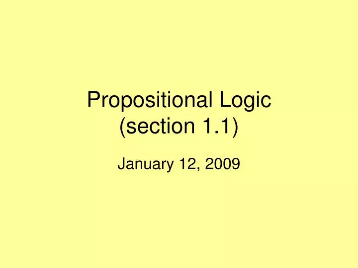 propositional logic section 1 1