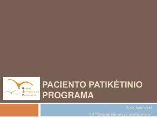 paciento patik tinio programa