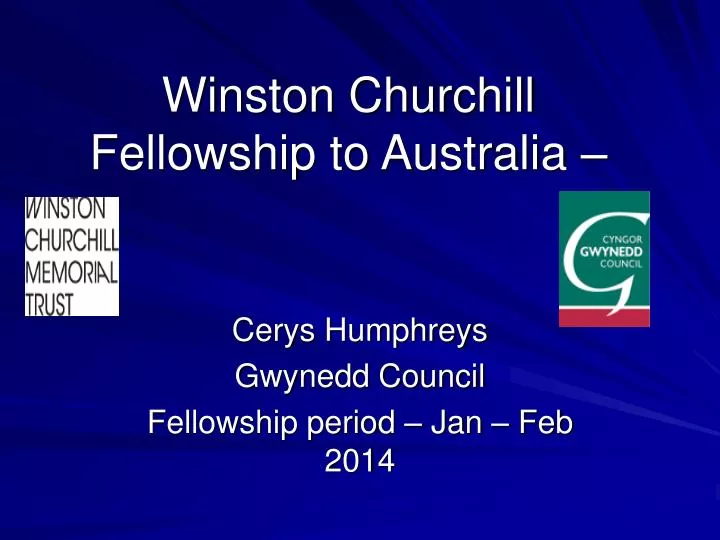 winston churchill fellowship to australia