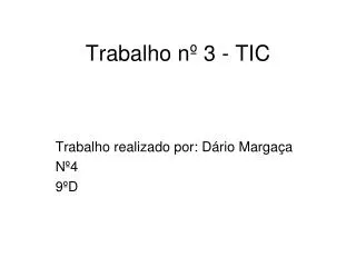 trabalho n 3 tic