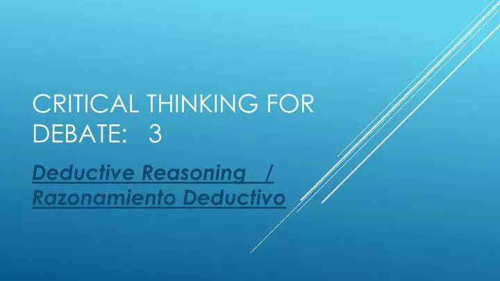 critical thinking for debate 3
