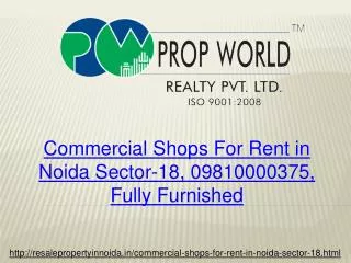 Commercial Shops For Rent in Noida Sector-18, 09810000375, F