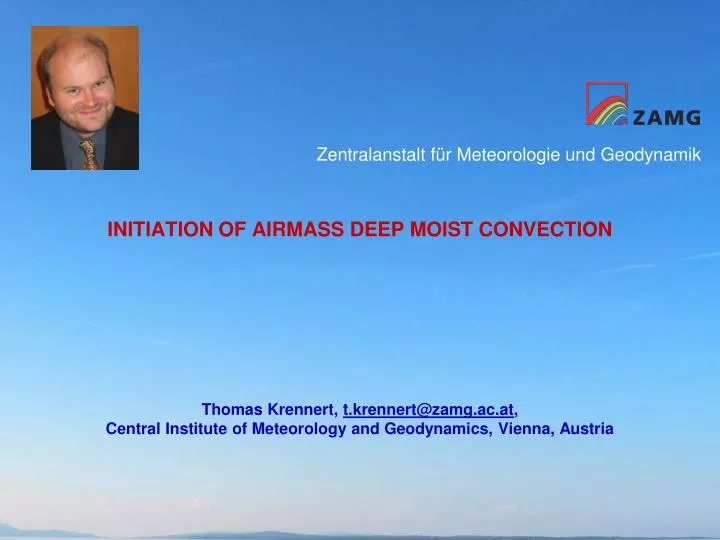 initiation of airmass deep moist convection