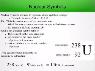 Nuclear Symbols