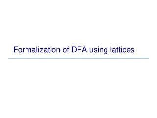 formalization of dfa using lattices