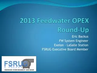 2013 Feedwater OPEX Round-Up