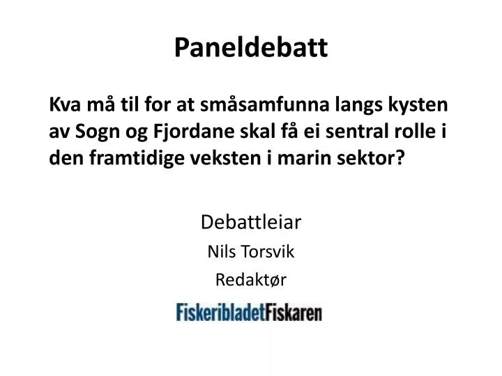 paneldebatt