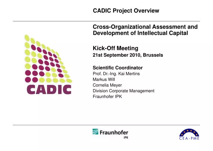 cadic project overview