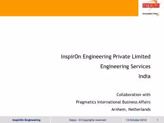 InspirOn Engineering Private Limited Engineering Services India Collaboration with