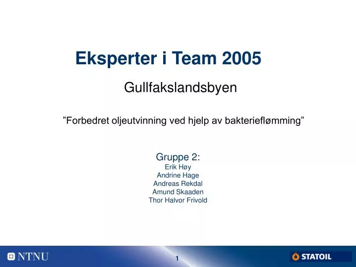 eksperter i team 2005