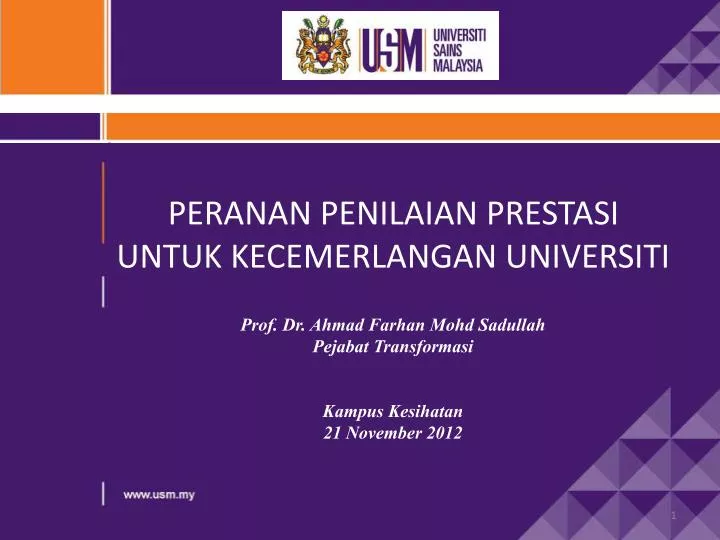 peranan penilaian prestasi untuk kecemerlangan universiti