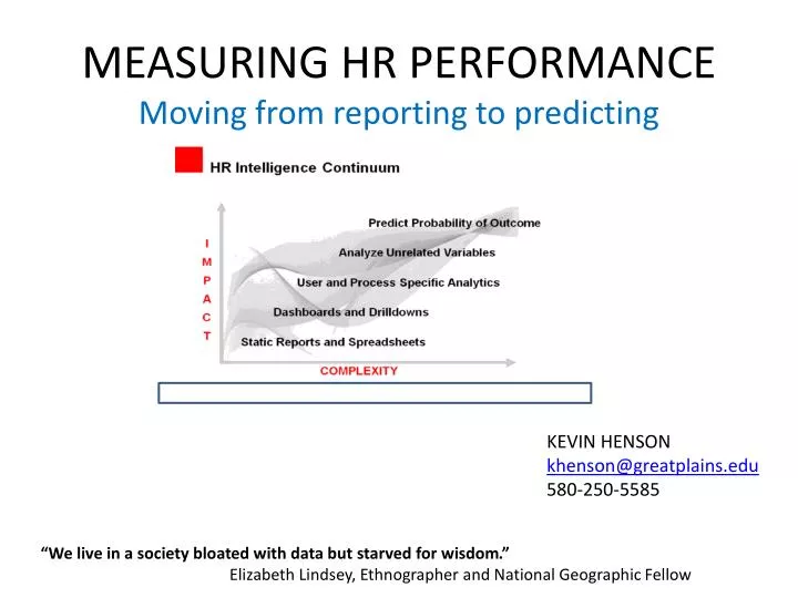 measuring hr performance moving from reporting to predicting