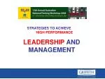 Leadership and Management Strategies for High Performance: Understanding Key Differences - slide 1