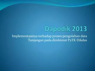 dapodik 2013