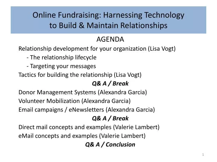 online fundraising harnessing technology to build maintain relationships