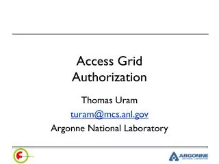 Access Grid Authorization