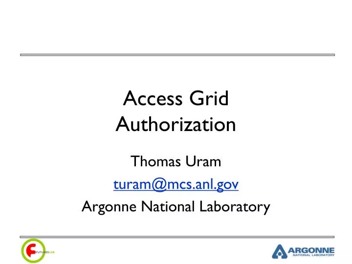 access grid authorization
