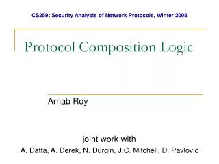 Protocol Composition Logic