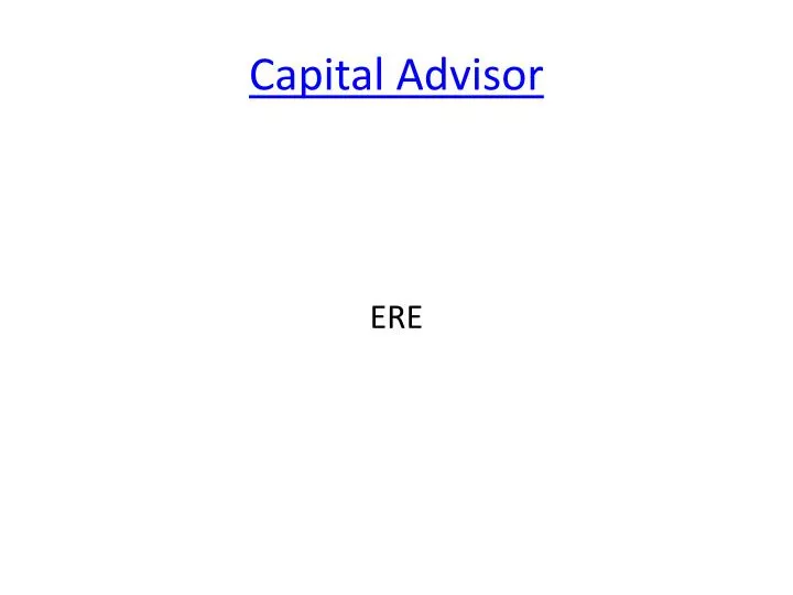 capital advisor