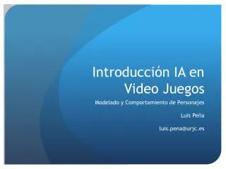introducci n ia en video juegos