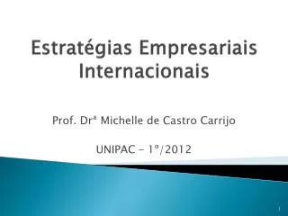 estrat gias empresariais internacionais