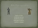 Role Playing Games - slide 1