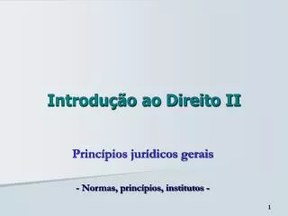 introdu o ao direito ii