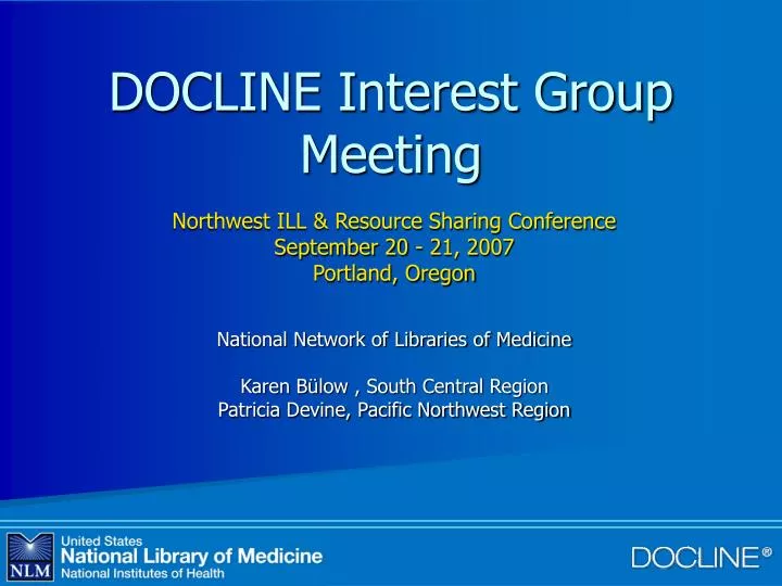 docline interest group meeting