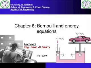 Chapter 6: Bernoulli and energy equations