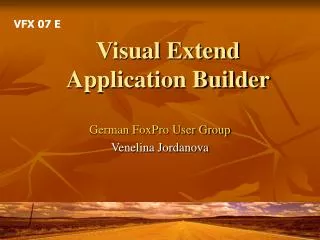 Visual Extend Application Builder
