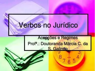 verbos no jur dico