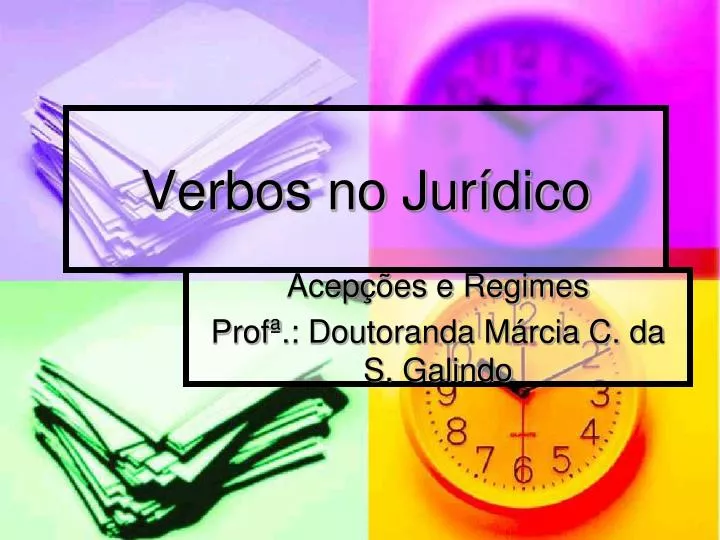 verbos no jur dico