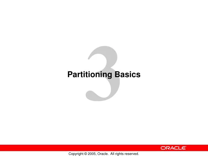 partitioning basics