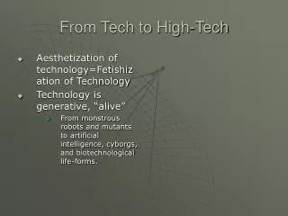 From Tech to High-Tech