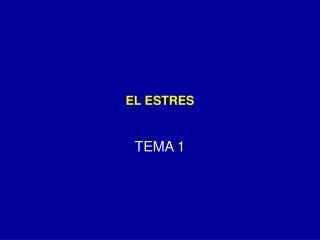 el estres