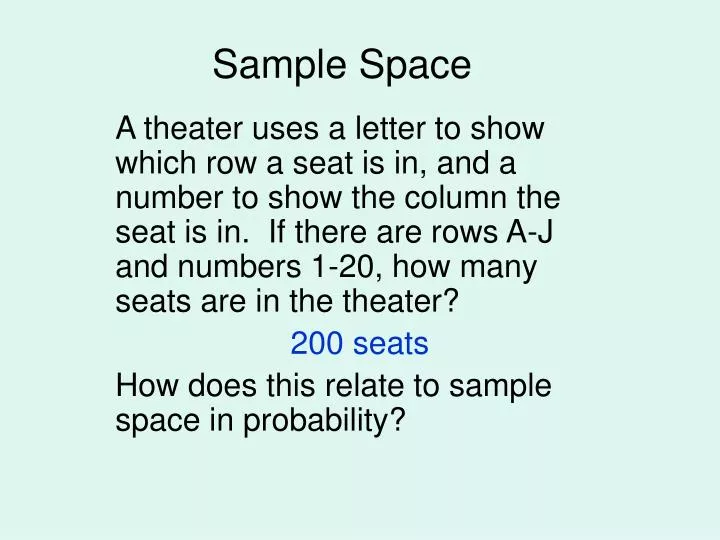 sample space
