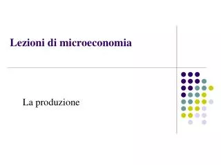 lezioni di microeconomia