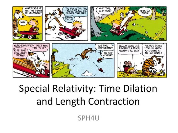 special relativity time dilation and length contraction