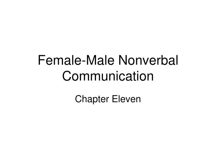 female male nonverbal communication