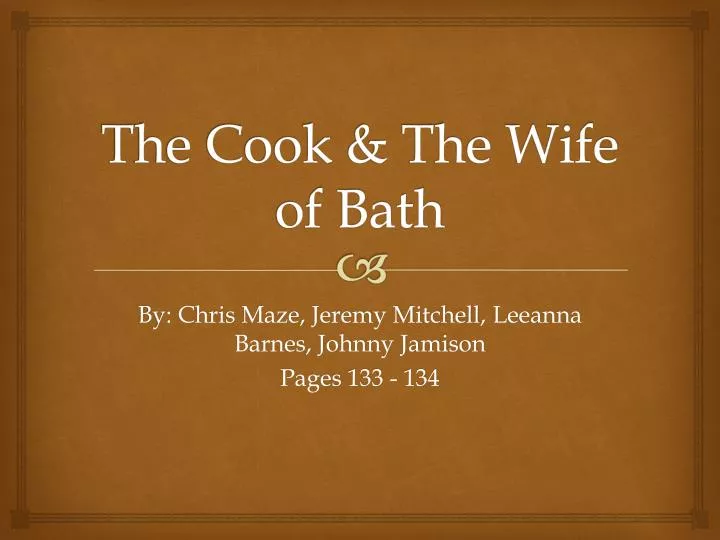 the cook the wife of bath