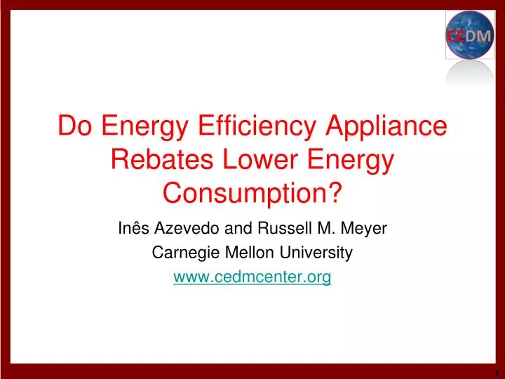do energy efficiency appliance rebates lower energy consumption