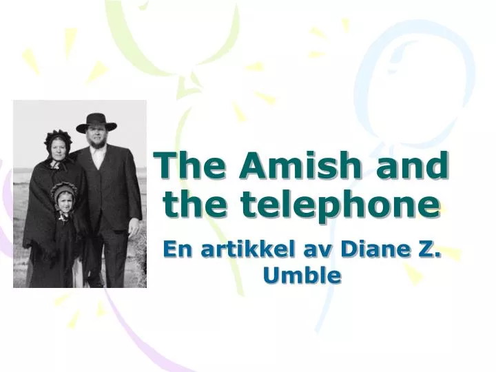 the amish and the telephone