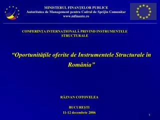 conferin a interna ional privind instrumentele structurale
