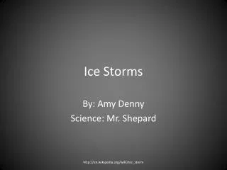 Ice Storms